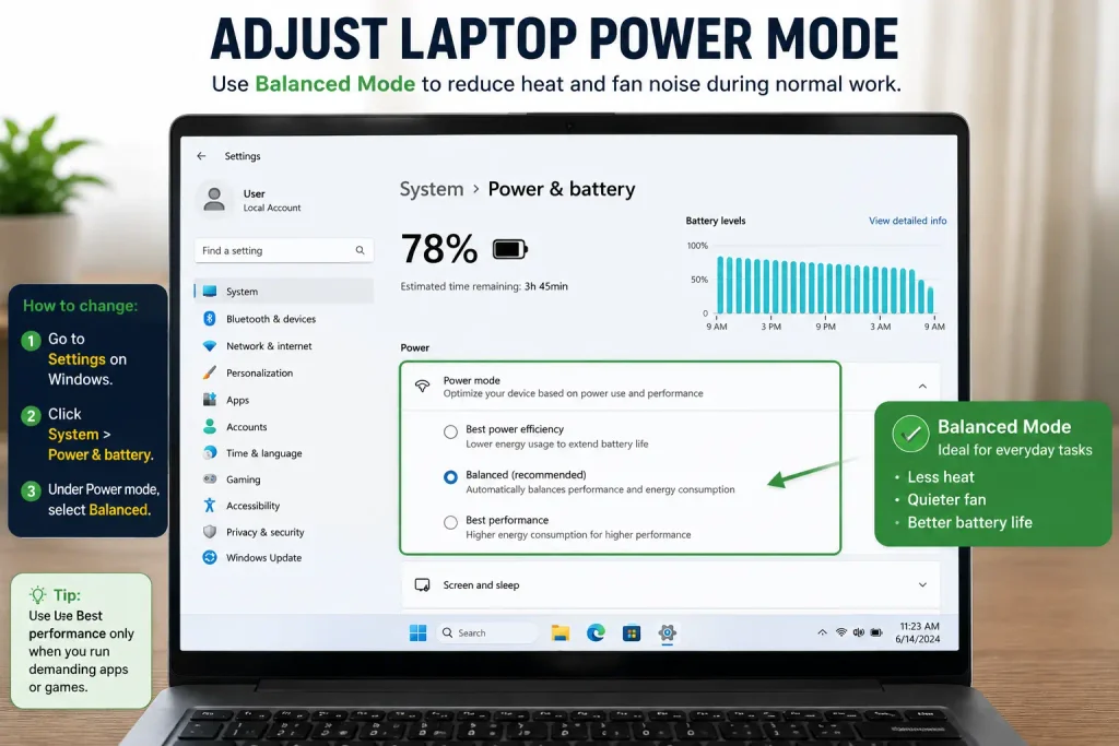 cleaning dusty laptop air vents to reduce fan noise