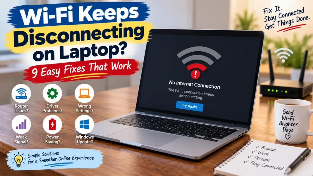 Wi-Fi keeps disconnecting on laptop