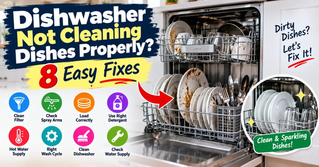 dishwasher not cleaning dishes properly