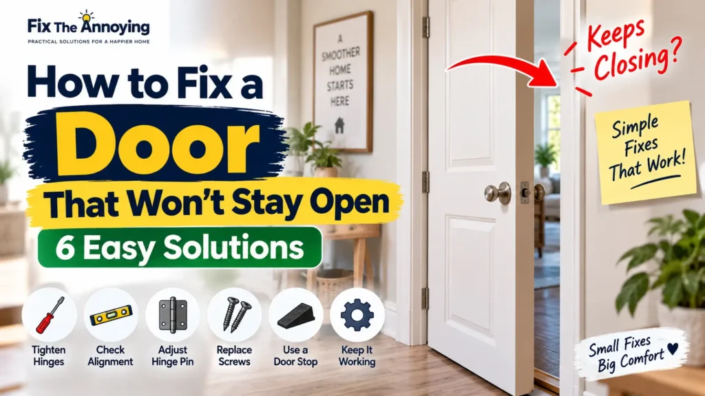 how to fix a door that won't stay open