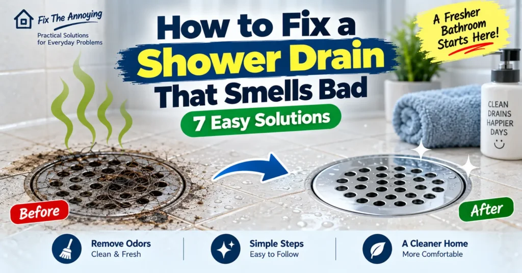 how to fix a shower drain that smells bad