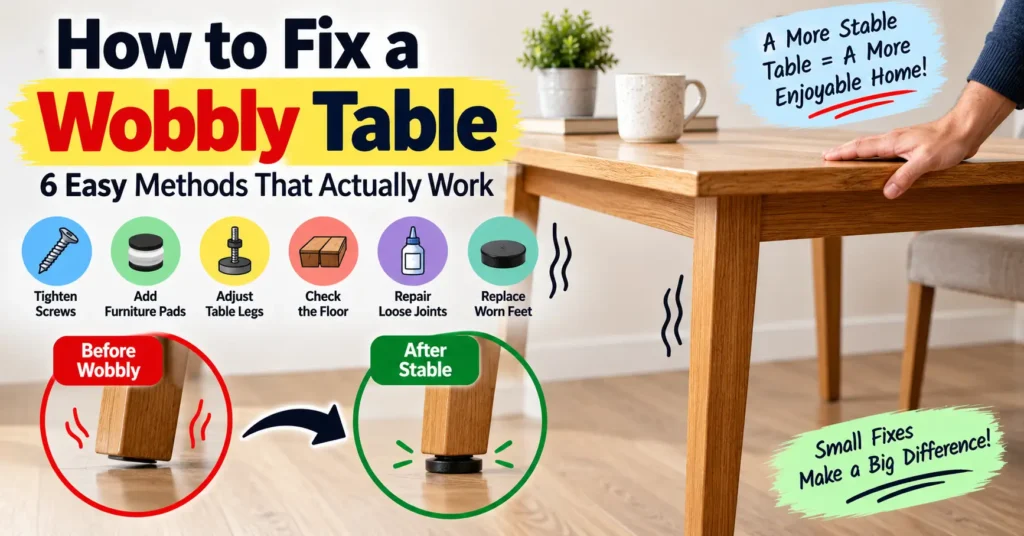 how to fix a wobbly table