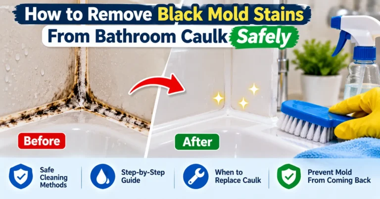 how to remove black mold stains from bathroom caulk