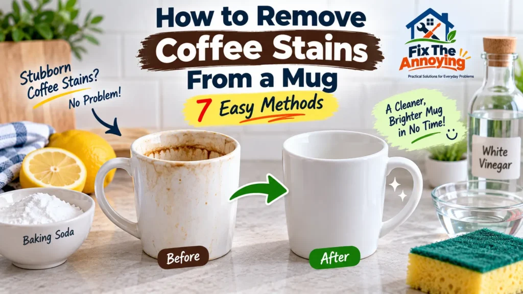 how to remove coffee stains from a mug