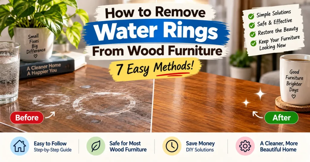 how to remove water rings from wood furniture