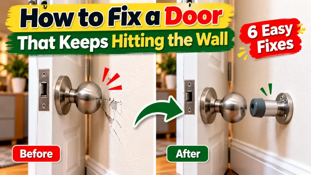 how to fix a door that keeps hitting the wall Copy focus keyword
