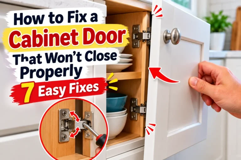 how to fix a cabinet door that won't close properly
