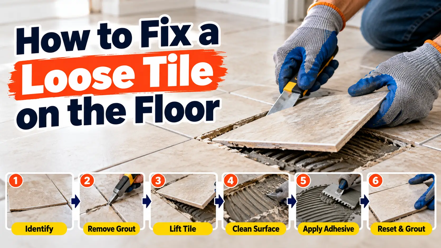 how to fix a loose tile on the floor