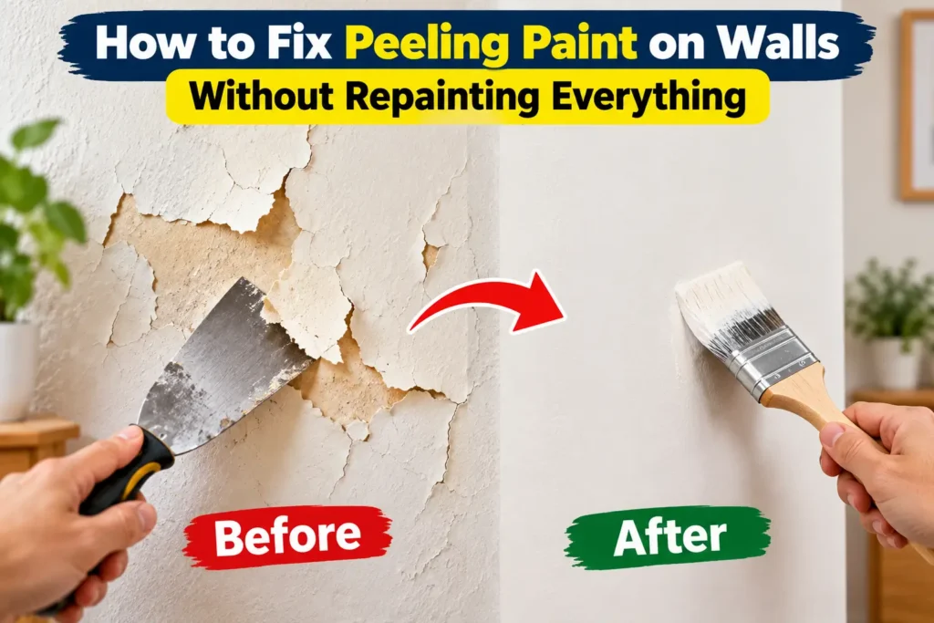 how to fix peeling paint on walls