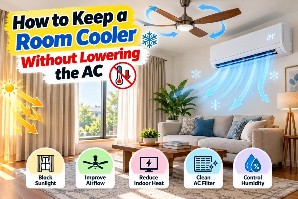 how to keep a room cooler without lowering the AC