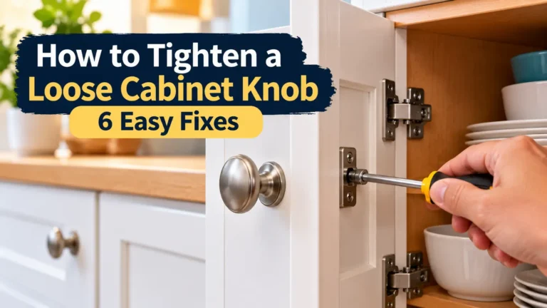 how to tighten a loose cabinet knob