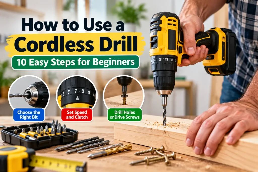 how to use a cordless drill